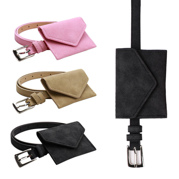 Cross-border women's belt waist bag female high-end Internet celebrity fashion versatile jeans belt women's mini waist bag