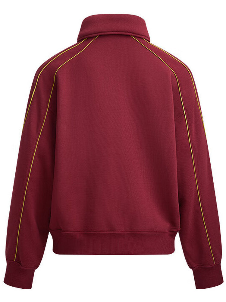 UA Under Armour Spring Summer CNY New Year Series Women's Half Zipper Sports Leisure Terry Cloth Sweatshirt 6006009-625