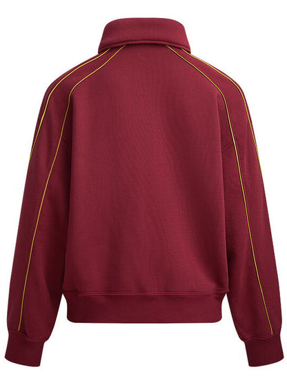 UA Under Armour Spring Summer CNY New Year Series Women's Half Zipper Sports Leisure Terry Cloth Sweatshirt 6006009-625