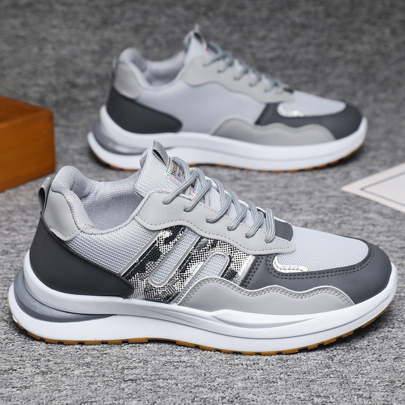 Sneakers, men's 2023 fall/winter shoes, men's trendy shoes, versatile casual shoes, waterproof leather shoes, running shoes, cross-border