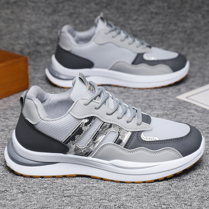 Sneakers, men's 2023 fall/winter shoes, men's trendy shoes, versatile casual shoes, waterproof leather shoes, running shoes, cross-border