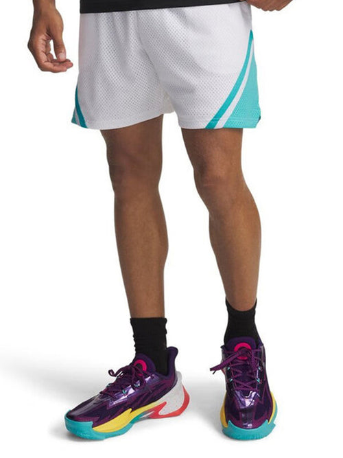 Calções de basquetebol para homem Under Armour CURRY, linha asiática, em malha respirável, modelo 6012937-100