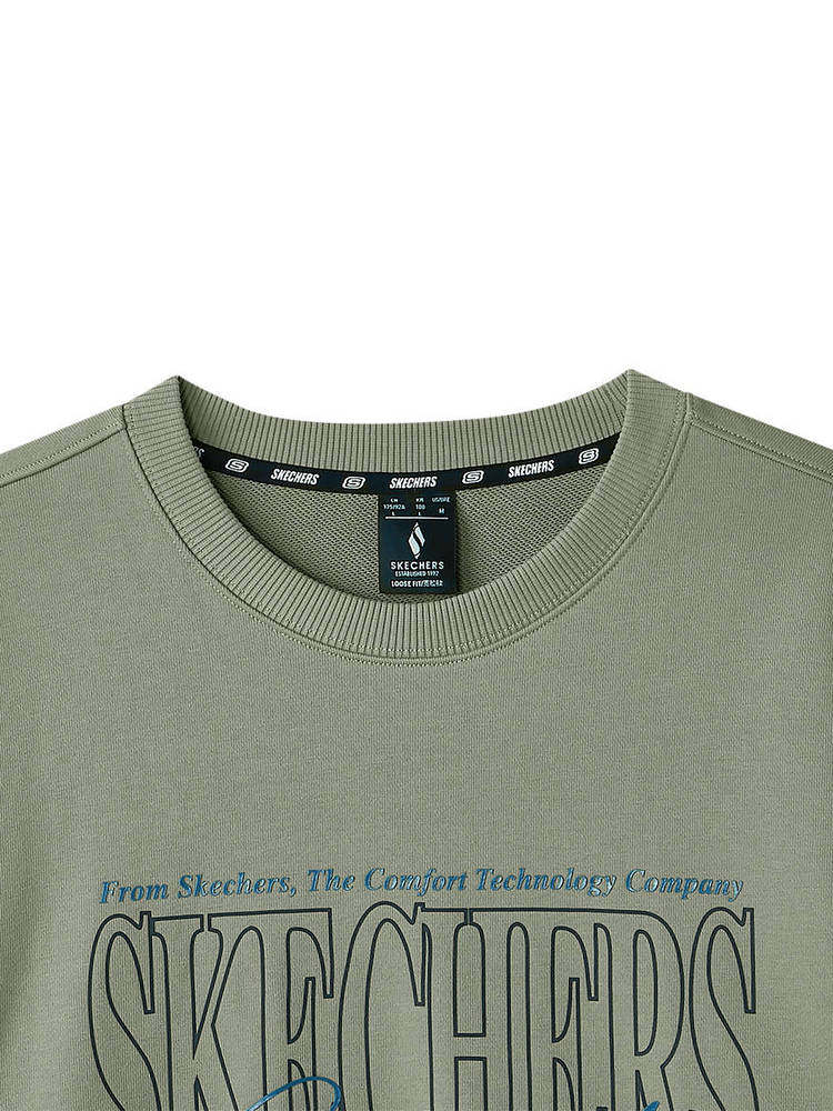 Skechers Unisex Knitted Pullover Sweatshirt Loose and Comfortable Long Sleeve Base Jacket L324U059 04AU