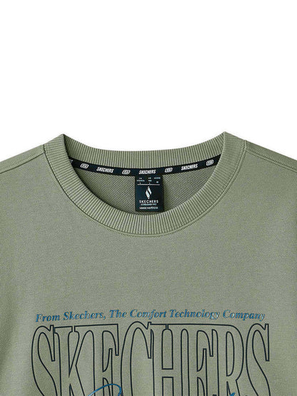 Skechers Unisex Knitted Pullover Sweatshirt Loose and Comfortable Long Sleeve Base Jacket L324U059 04AU