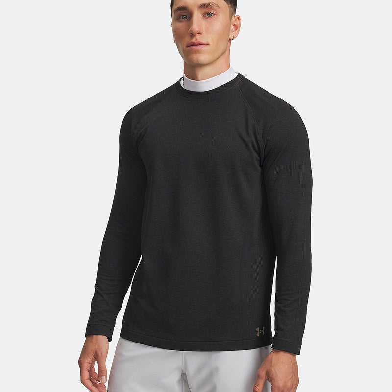 Under Armour Autumn and Winter New RUSH Men's Leisure Sports Running Fitness Crew Neck Long Sleeve T-Shirt 6004882-005