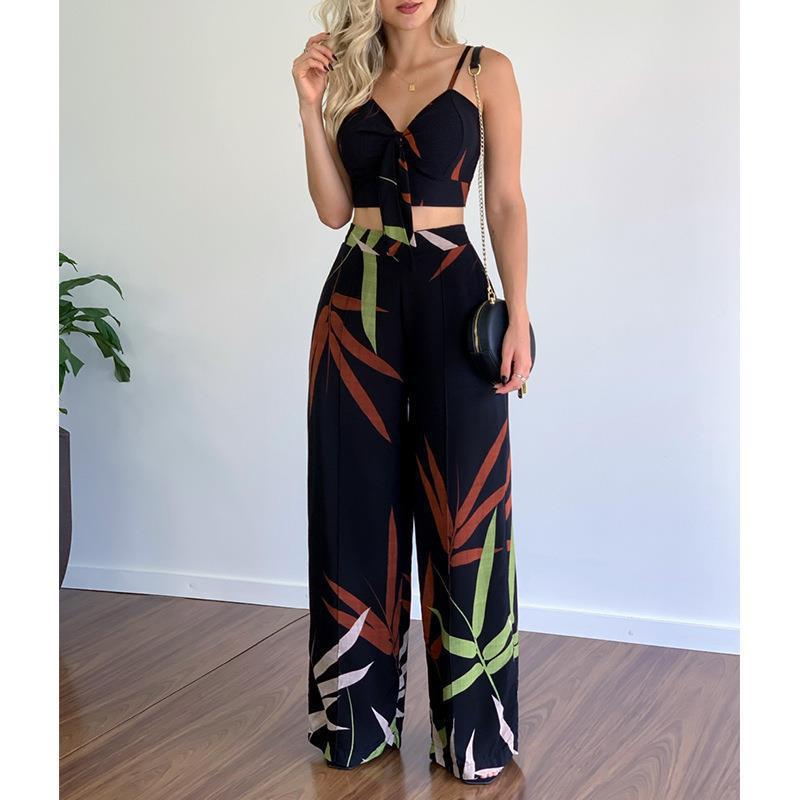 2026 Spring New Cross-border European Beauty Clothing Temperament Commuter Straight Pants Suspenders Sexy Fashion Suit Women