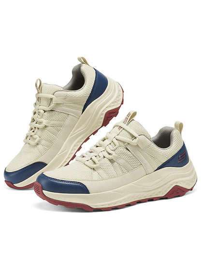 Skechers summer men's shoes, platform abrasion outdoor shoes, hiking shoes, comfortable, lightweight, athleisure shoes 118123 NAT