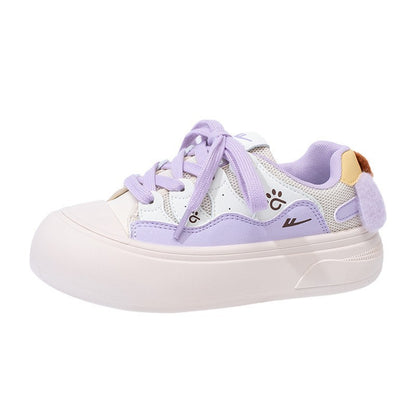 Pull-back fleece warm platform shoes new women's shoes in winter Versatile low-top cotton shoes cute puppy style student shoes