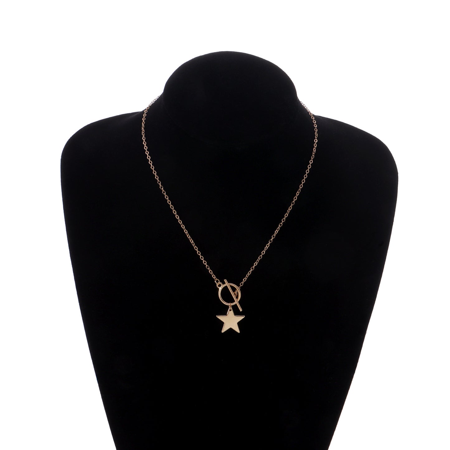 European and American cross-border jewelry fashion trend five-pointed star pendant women's necklace personality and temperament simple women's necklace