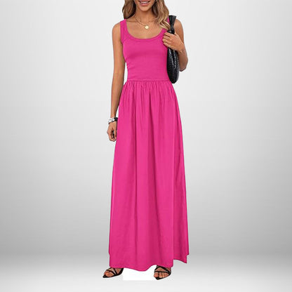 Ciaura 2025 Spring Sculpting Silk-Touch Sleeveless Slip Dress