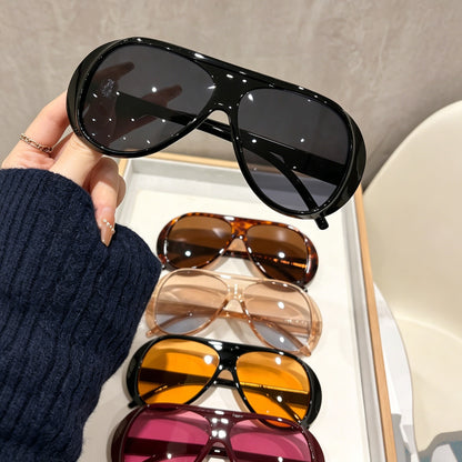 5 pairs of large-frame pilot sunglasses for women, premium look, Y2K fashion sunglasses, UV-blocking sunglasses