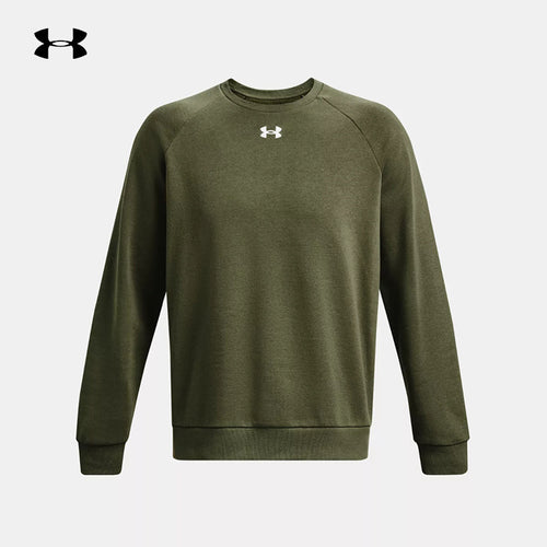 UA Under Armour Rival Men's Fleece Crew Neck Training Sports Comfortable Pullover Sweatshirt 1379755-390