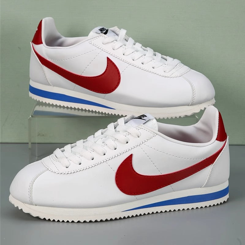 Sapatos CORTEZ Clássicos Impermeáveis em Couro Forrest Masculino e Feminino | Tênis Retrô de Corrida Esportivo Casual Transfronteiriço Comércio Exterior