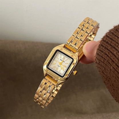 BARSH square steel band women's watch small dial light luxury high-end minimalist quartz watch popular wholesale price for women's live stream