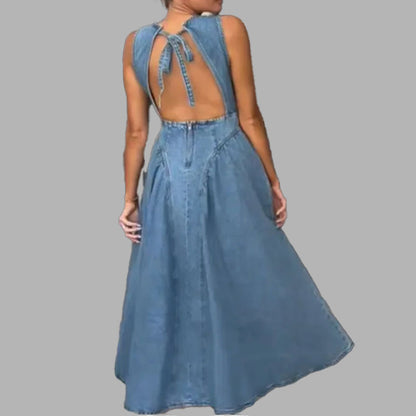 2026 spring new cross-border European and beautiful fashion casual temperament elegant slimming sleeveless French dress