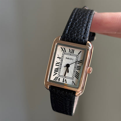 Classic square Roman scale simple ins style junior high and high school students exquisite casual personality quartz manufacturer wholesale