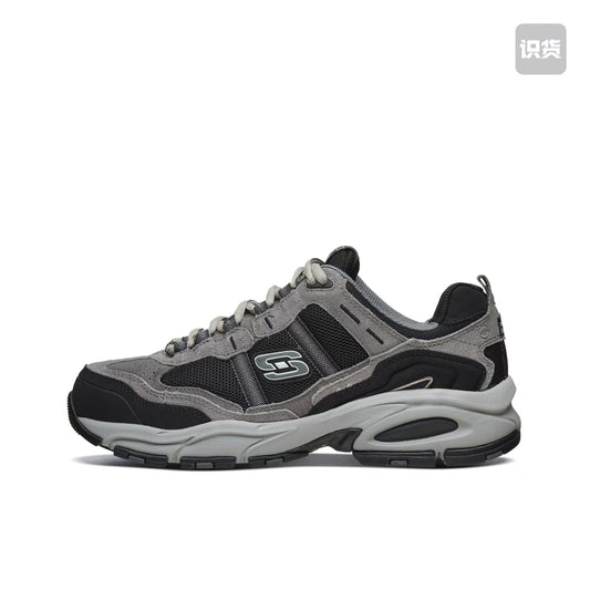 Ténis casual de cano baixo Skechers D'LITES para homem, resistente ao desgaste e ideal para atividades ao ar livre.