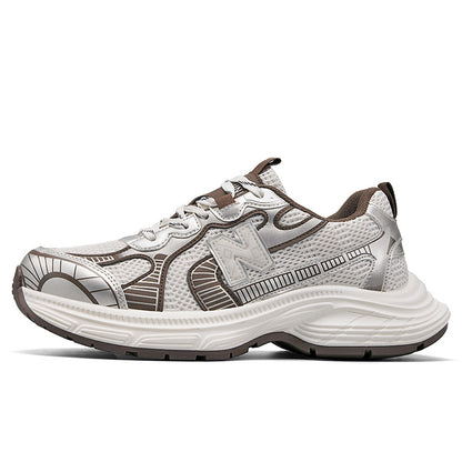 Primavera e outono New Balance Cool Run 2025 novos explosivos clássicos engrossados sapatos de papai casal casual tênis versáteis