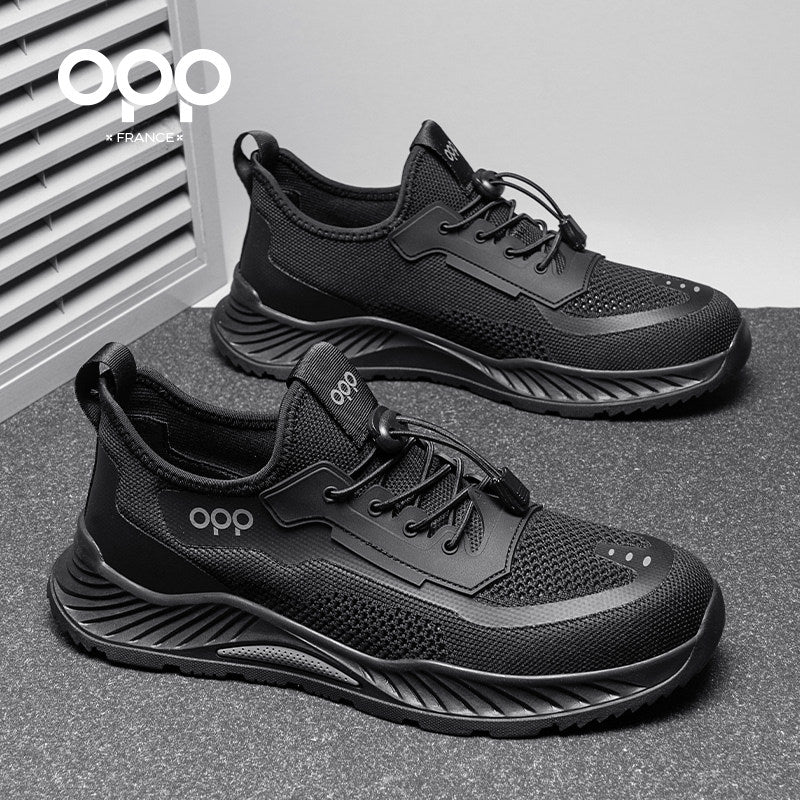 OPP Men's Shoes 2026 Spring New Flying Woven Breathable Anti-Odor Running Mesh Shoes Lightweight Casual Sports Hiking Shoes