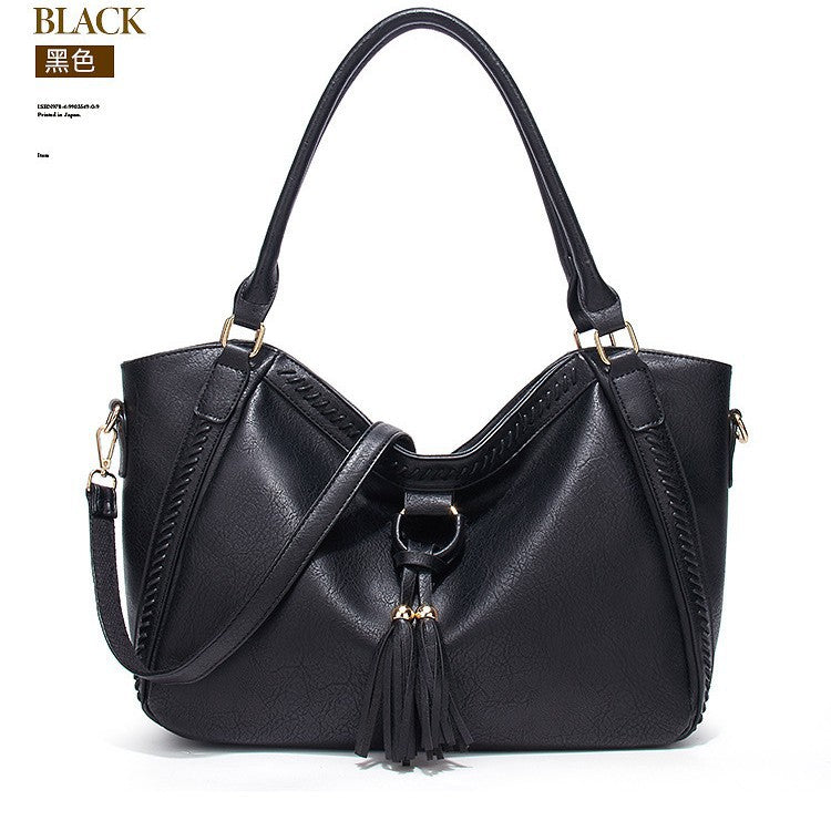 Foreign trade bag women's bag 2024 new European and American vintage fringed tote bag shoulder bag bucket bag manufacturer wholesale