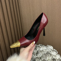 Patent leather burgundy 10cm for single shoes