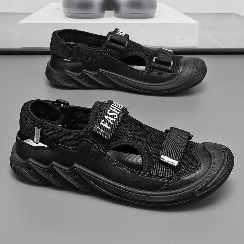 Men's Sandals Soft Sole, 2026 Summer New Rome Vacation Casual Beach Shoes, Clog Shoes, Breathable Closed-Toe Sandals
