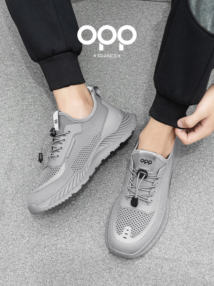 OPP mesh shoes men's shoes 2026 new spring breathable fly knit shoes men's casual sneakers outdoor running shoes