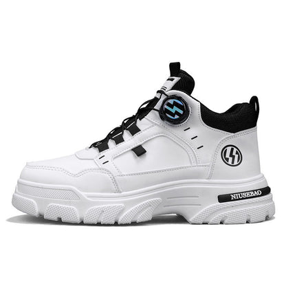 2026 Spring Mid-Top Men's Shoes, Trendy Versatile Men's Boots, Outdoor Men's Shoes, One-Foot Fashion Shoes, Youth Casual Shoes