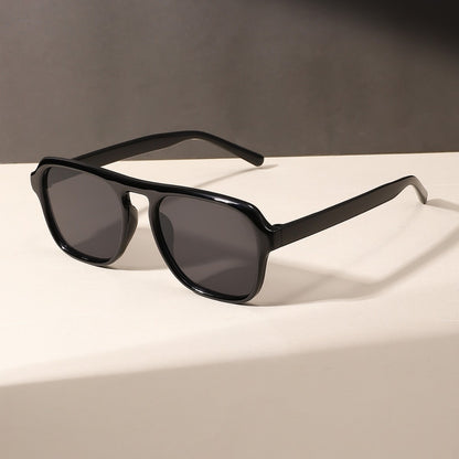 Personalized large-frame sunglasses for men, European and American trendy fashionable square frame sunglasses, sunscreen sunglasses for women, UV protection
