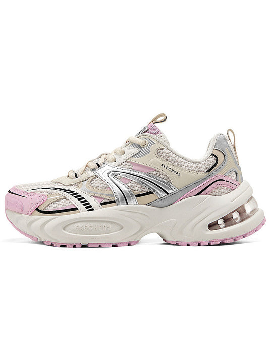 Sapatilhas Skechers Primavera/Verão 2025 para mulher, novas, com amortecimento, confortáveis, estilo retro, casuais, desportivas, modelo Daddy Shoes 177606 NTPK