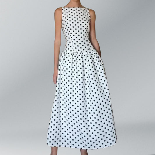 2026 Spring New European and American Halterneck Sundress Sanya Seaside Vacation High-End V-Neck Dress