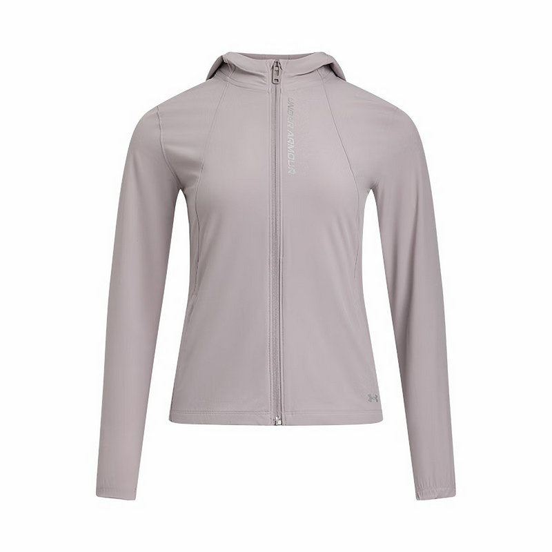 UA Under Armour Spring/Summer Women's Out The Storm Running Fitness Hooded Woven Jacket 1377043-009