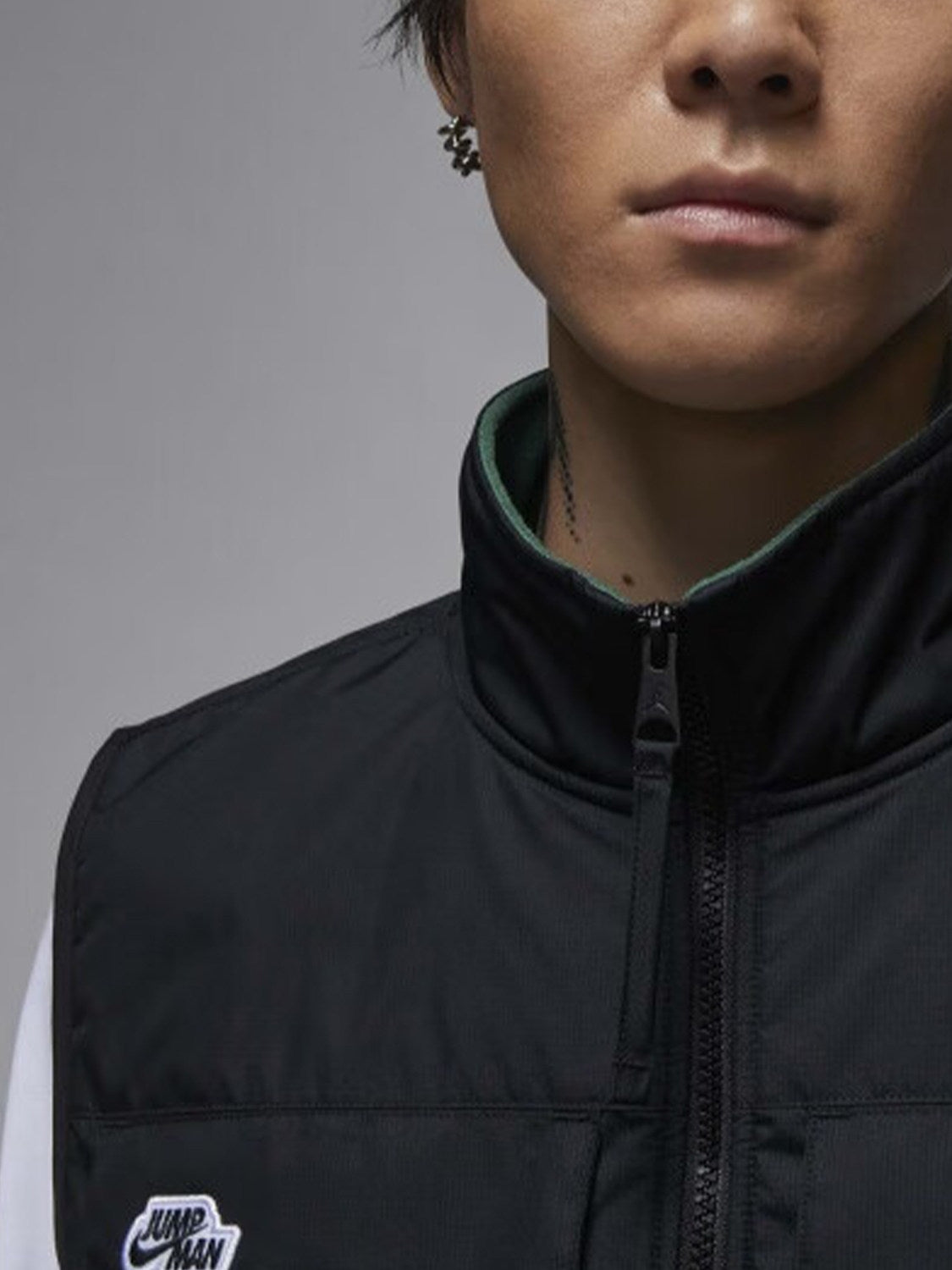 Nike Official Authentic JORDAN Men's Spliced Polar Fleece Pocket Stand Collar Vest DC9662-333