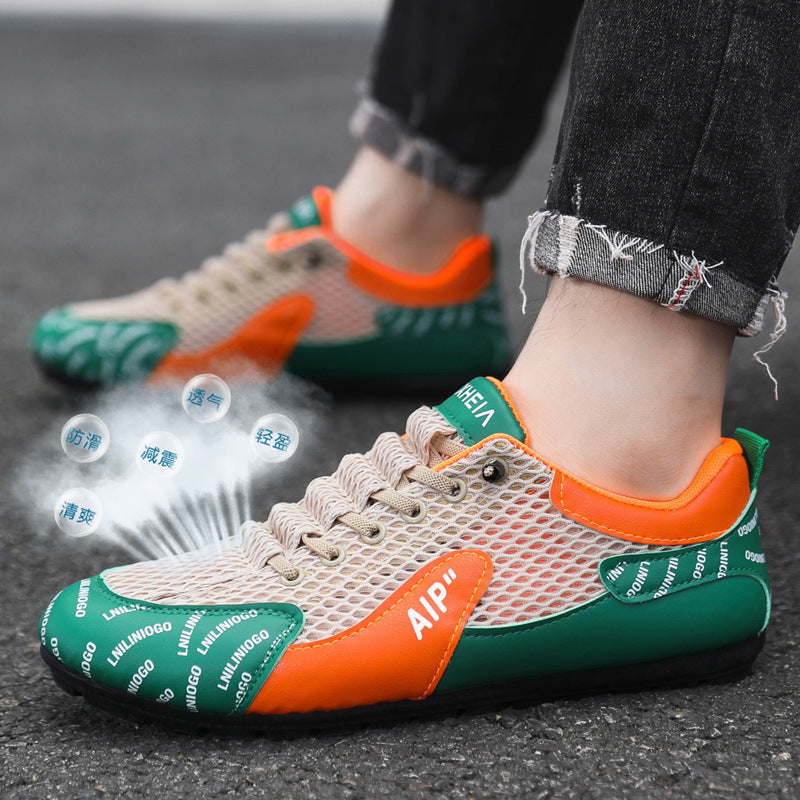 2025 New Summer Mesh Breathable Beanie Shoes Teen Para Shoes Casual Shoes One Kick Men's Forrest Gump Shoes