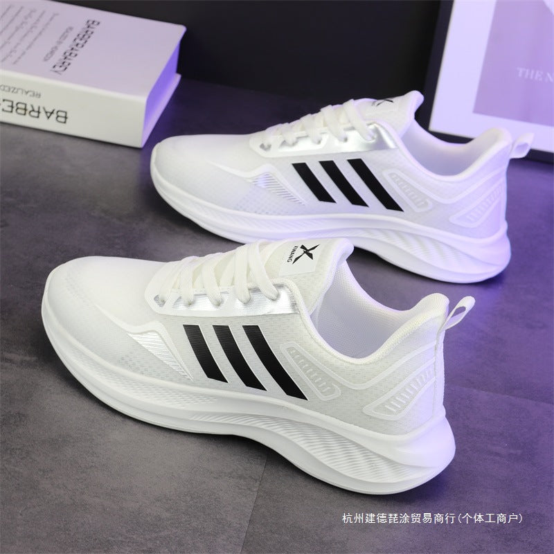 2025 verão Novo Tênis Casual Leve Masculino Sapatos de Malha Branca Masculino e Feminino Casal Tênis de Corrida Respirável