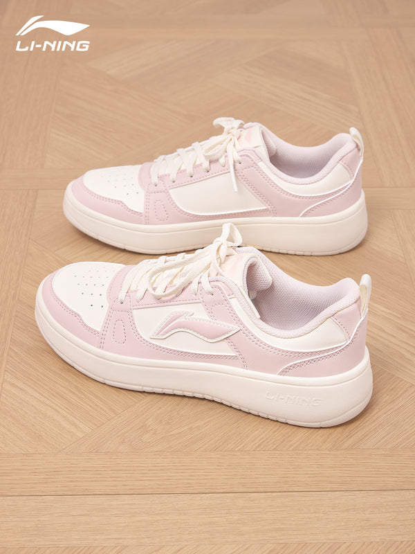 Li-Ning casual shoes, clear sky women's shoes, official genuine lightweight and comfortable sports shoes, pink versatile fashion shoes for women