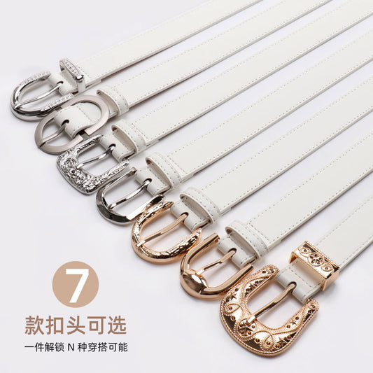 Cool match old money style women's belt fashion and versatile sense of luxury with jeans decorative belt female manufacturer wholesale