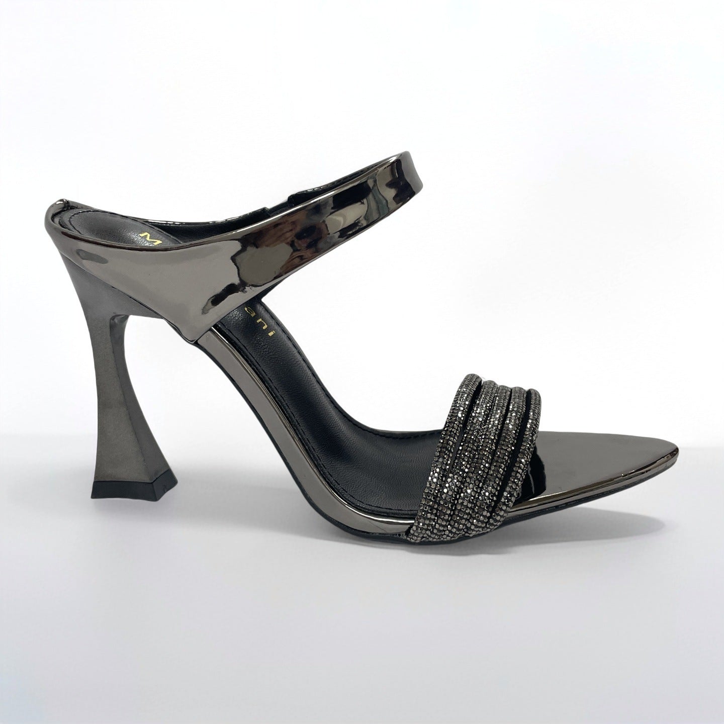 2026 summer new European and American style thin heel with open toe pointed PU high-heeled slippers for women to wear fashionable half slippers