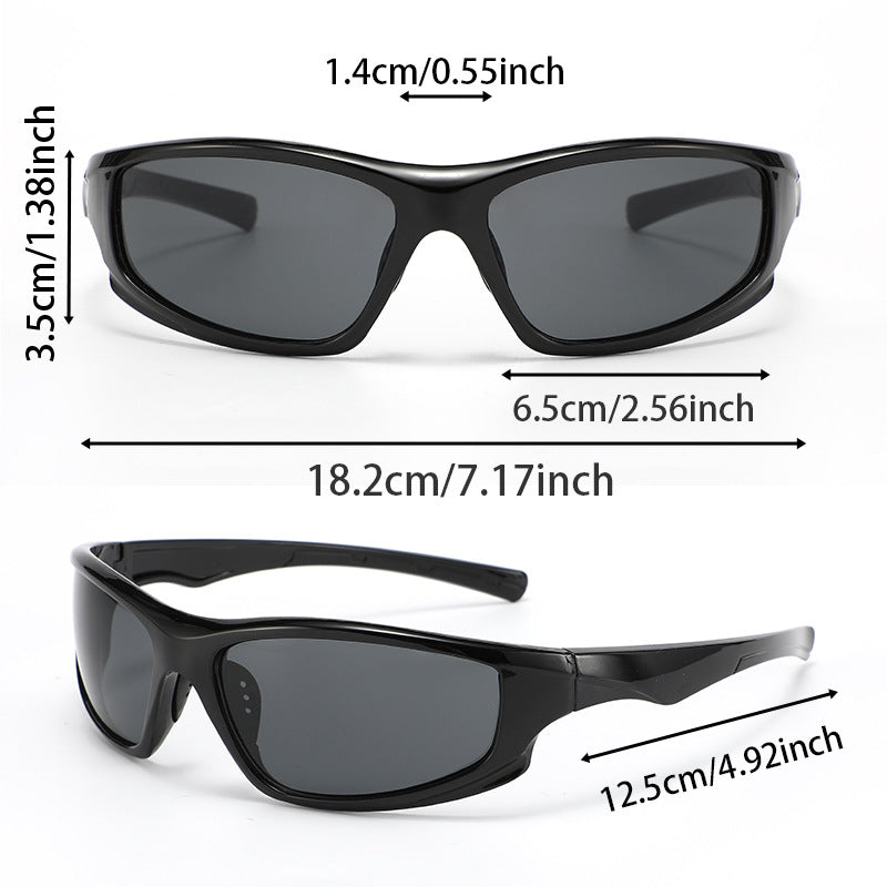 New personalized sports glasses 2025 cross-border punk style sunglasses fashion trend Y2K millennial spicy girl sunglasses