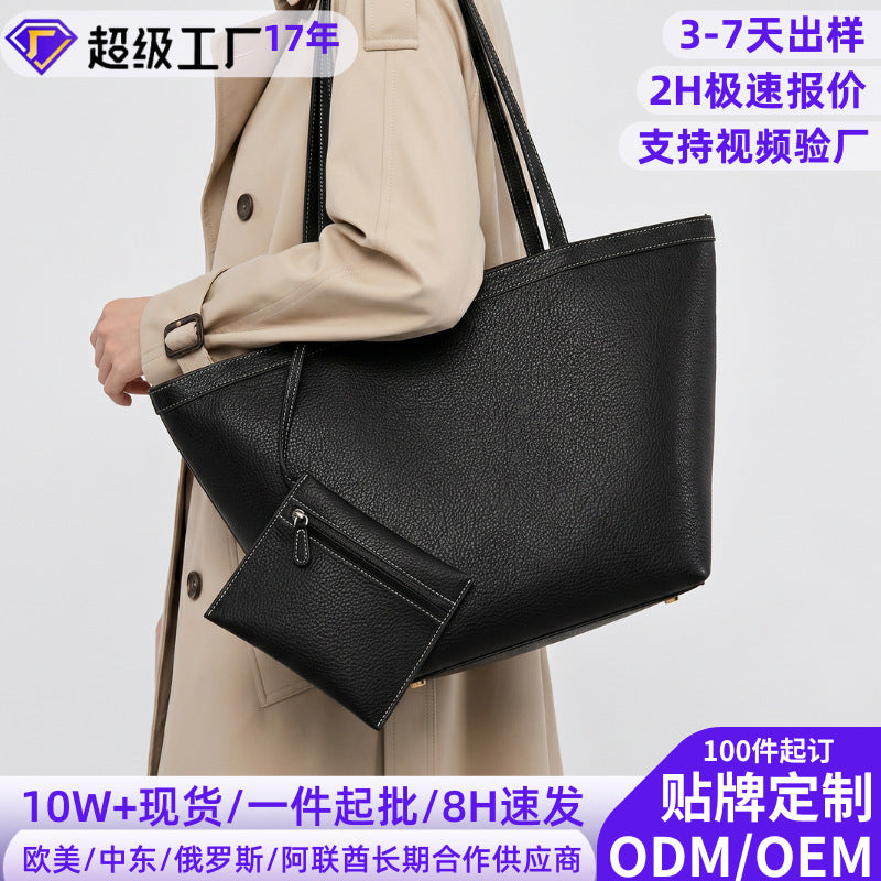Internacional Bolsa tote therow estilo semelhante Grande capacidade Bolsa de ombro versátil para o dia a dia conjunto de bolsa principal e pequena personalização atacado Bolsa