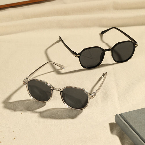 Fashionable retro sunglasses 2025 new full-frame round frame with rice stud sunglasses, women's versatile outfit street style sunglasses