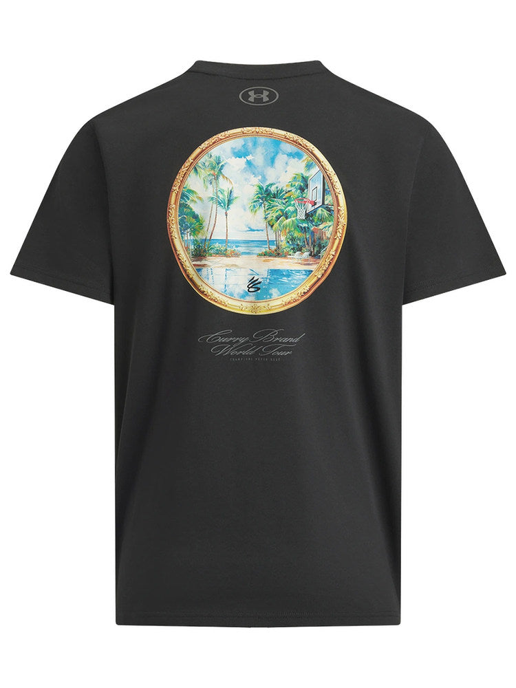 Under Armour UA Curry brand Asian line men's loose basketball sports short sleeve T-shirt 6012970-001