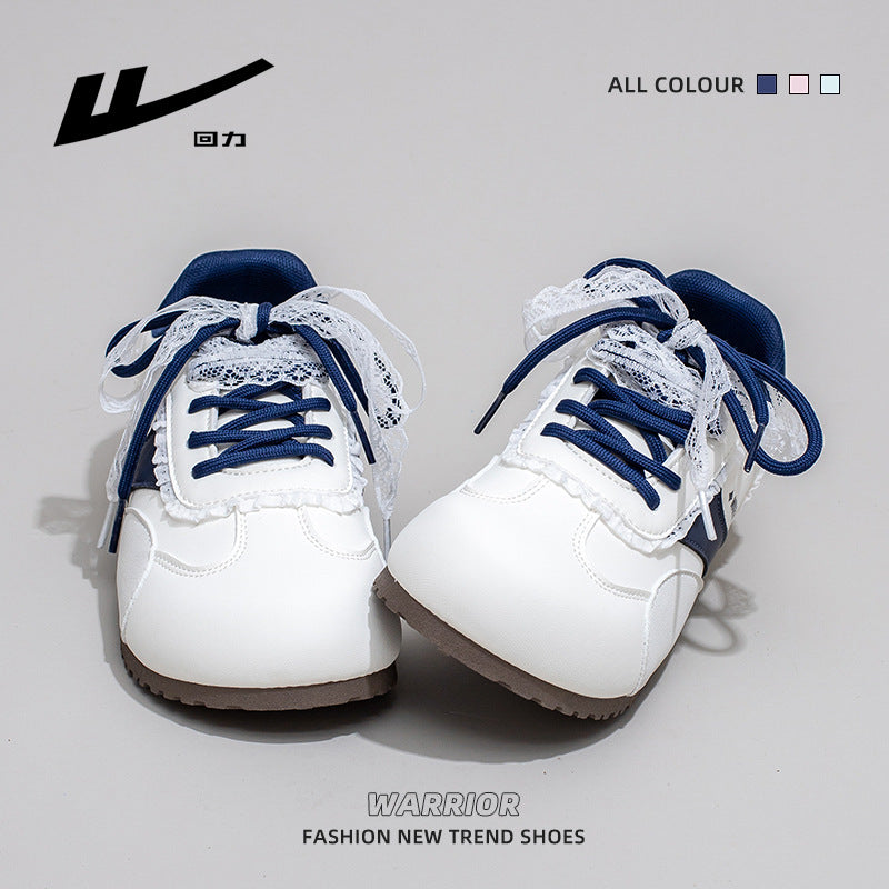 Huili fashion color-blocking casual moral training shoes autumn new versatile youthful and beautiful single shoes high-value student women's shoes