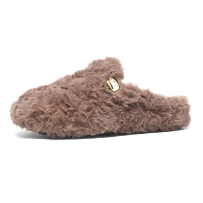 Cross-border cotton slipper-soled shoes Teddy rope buckle adjustable all-inclusive heel autumn and winter cotton shoes for cross-border wholesale