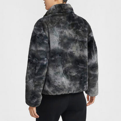 NIKE Women's stand-up collar cropped winter casual loose warm jacket jacket HQ4871-515-663