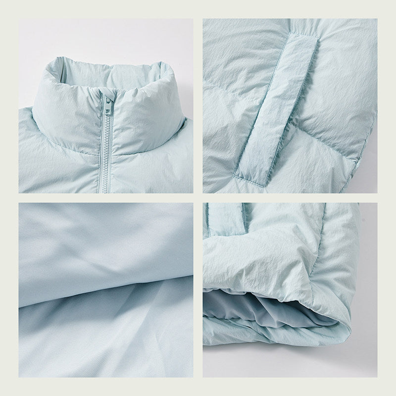 Boni PONY1972 Women's Down Jacket 2025 Winter Powder Blue Outdoor Leisure Down Jacket 243W2OF30PB