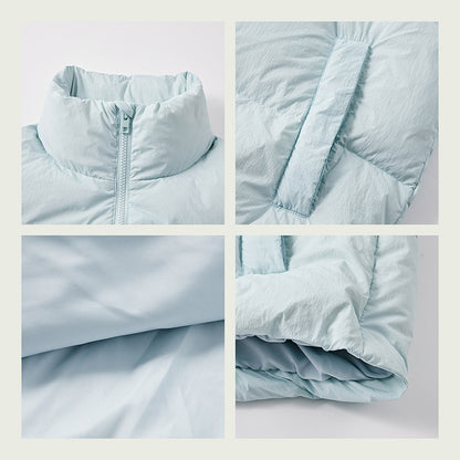 Boni PONY1972 Women's Down Jacket 2025 Winter Powder Blue Outdoor Leisure Down Jacket 243W2OF30PB