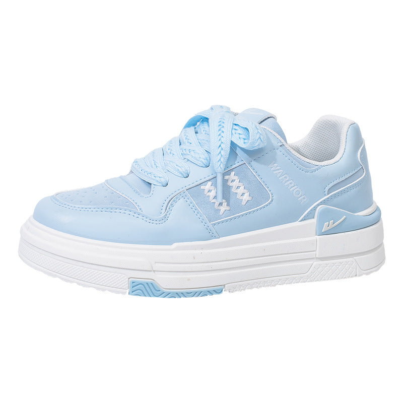 Pull-back color-blocking high-top platform shoes, American preppy style, high-value board shoes, women's leg-length design casual shoes