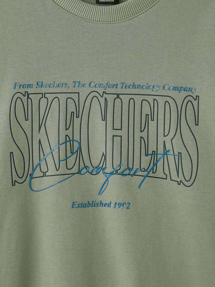 Skechers Unisex Knitted Pullover Sweatshirt Loose and Comfortable Long Sleeve Base Jacket L324U059 04AU