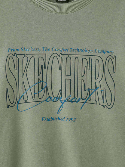 Skechers Unisex Knitted Pullover Sweatshirt Loose and Comfortable Long Sleeve Base Jacket L324U059 04AU